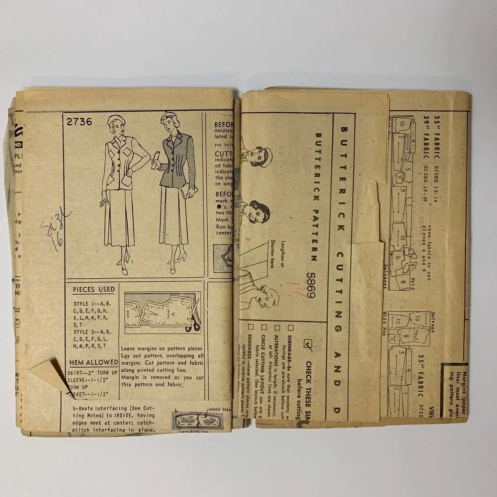 Assorted vintage sewing